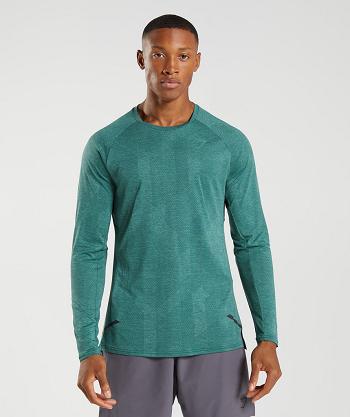 Gymshark Apex Long Sleeve Herr Gröna Gröna | SE 3656RVD